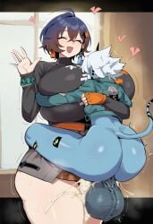 1futa 1girls ai_generated amiamia belle_(zenless_zone_zero) female futa_on_female futanari goghkunn larger_female sex size_difference small_but_hung small_dom_big_sub smaller_futa soukaku_(zenless_zone_zero) zenless_zone_zero