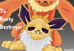 ambiguous/ambiguous ambiguous_gender ambiguous_penetration dominant dominant_ambiguous dominant_feral duo eeveelution feral flareon from_behind_position front_view generation_1_pokemon hi_res jolteon lotnik5 nintendo orange_body paws penetration pokemon pokemon_(species) sex shaded simple_background simple_shading submissive submissive_ambiguous submissive_feral text toony yellow_body