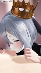 1boy 1girls 3d 9:16 animal_ears animated aogiri_koukou artist_name blue_eyes blush brave_group bunny_ears bunny_girl censored clothing crown cum cum_in_mouth cum_inside fellatio female grey_hair hand_on_penis handjob light-skinned_female light-skinned_male light_skin longer_than_10_seconds looking_at_viewer male mikumikudance mmd mosaic_censoring mp4 naked naked_male nude nude_male oral penis pov shorter_than_30_seconds small_penis small_penis_adoration sound suzutaro3d tagme two-finger_handjob vertical_video video virtual_youtuber vtuber yamaguro_nekuro
