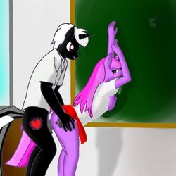 anal anthro female furry horsecock male original_character penetration penis school school_uniform sex straight sucios unicorn xerneo