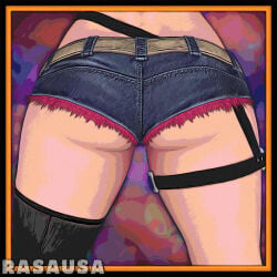 1girls artist_name ass ass_focus big_ass big_butt booty_shorts butt butt_cheeks butt_focus capcom close-up female female_only final_fight frayed_clothes frayed_shorts poison_(final_fight) rasausa short_shorts shorts straps street_fighter thick_thighs thighs trans_woman trans_woman_(lore) transfem transgender transgender_woman transgender_woman_(lore)