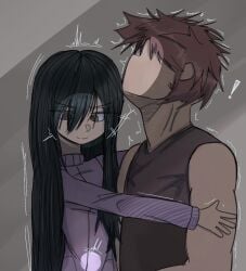 1boy 1girl 1girls artgirlz clothed clothed_sex clothing excited_female female high_resolution highres holding ibispaint_(artwork) ibispaintx long_hair male muscular muscular_male no_background no_face offscreen_sex petite purple_clothing sex short_hair sleeves slim strong_female struggling struggling_inside tiktok twitter