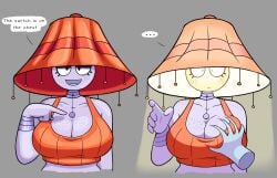 1girls 2026 breasts female female_only funny holding holding_breast lampshay meme oc original_character sketchfins squeezing squeezing_breast tagme