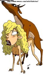 antelope blond_hair darkstar debbie_thornberry doggy_style doggy_style_position doggystyle eyeliner female nickelodeon nipples rape surprised tagme wild_thornberrys zoophilia