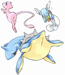 2d artist_request color female feral flying fur horn interspecies lapras legendary_pokemon male mew nintendo no_penetration nude penis pokemon pokemon_(species) pussy shell tagme vulva wartortle