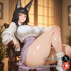 1girls 2025 ai_generated animal_ears ass big_ass big_breasts black_hair breasts female fringe furry_ears hi_res high_quality high_resolution highres hoshimi_miyabi huge_ass huge_breasts huge_thighs long_hair nsfw red_eyes sinity small_waist thick_thighs thin_waist wolf_ears zenless_zone_zero