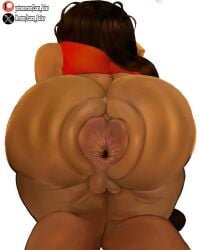 anal anus_focus ass_ripple big_butt butt_focus cartoon chel chel_(the_road_to_el_dorado) donut_anus dreamworks exaggerated_features female female_only gape latina luxx_solar nsfw solo the_road_to_el_dorado thick_thighs
