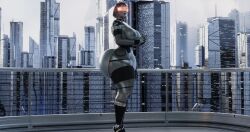 1girls 3d 3d_(artwork) bioware edi enigma3d female female_focus female_only mass_effect solo solo_female solo_focus