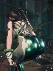 1girls ass big_ass black_hair eve_(stellar_blade) female female_focus female_only game_screenshot huge_ass long_hair planet_diving_suit_(7th)_(stellar_blade) ponytail solo stellar_blade