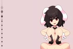 1boy 1boy1girl 1girls animated beat_bar black_hair bunny_ears bunnysuit cum cumshot ejaculation ejaculation_between_breasts endurance_test english_text fap_hero fap_to_beat female hmv light-skinned_female light-skinned_male longer_than_5_minutes looking_at_viewer lower_body meliodas_(hmv) pixel_art pixelated_penis red_eyes shaking short_hair smile smile_at_viewer sound tagme takorin tewi_inaba text touhou video