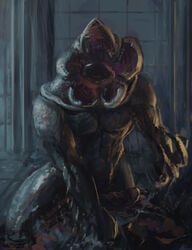 1boy 2016 abs biceps big_penis chunie crouching demogorgon detailed_background erection eyeless eyeless_male foreskin gaping_mouth humanoid humanoid_penis inside male male_demogorgon_(stranger_things) male_only monster mouth_open muscular nude open_mouth partially_retracted_foreskin pecs penis retracted_foreskin shower solo stranger_things teeth uncircumcised uncut vein veiny_penis water wet