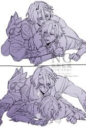 aventurine_(honkai:_star_rail) dr._ratio_(honkai:_star_rail) gay honkai:_star_rail implied_sex male yaoi