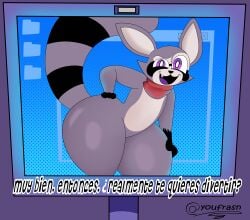 rambley raccoon from indigo park by youfrasn
