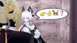 2girls clothed emoji evelyn_chevalier female imminent_bestiality koikatsu looking_at_another public talking_to_another voluptuous_female wuthering_waves zani_(wuthering_waves) zenless_zone_zero