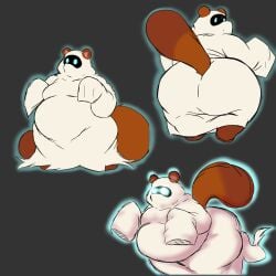 fat fat_ass fat_butt fat_male furry ghost_costume halloween tanuki tanuki_humanoid yifforroarts