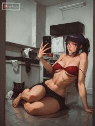 1girls ai_generated aisinful ass ass big_ass big_breasts big_butt black_hair breasts female female_only hi_res hyuuga_hinata hyuuga_hinata large_breasts medium_breasts naruto naruto_(classic) naruto_(series) naruto_shippuden ponytail skirt solo thick_thighs thighs wide_hips