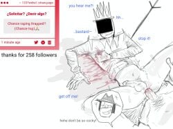 anal anal_sex blood chance_(forsaken) forsaken_(roblox) gay gay_sex in_pain injury itrapped_(forsaken) non_consensual rape request strawpage_request sweat yaoi