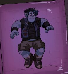 2020 artist_request barley_lightfoot blue_hair disney elf gay hi_res male male_only onward_(2020) pixar tagme