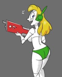 1girls ass breasts campcunnilingus cave_story curly_brace female panties tagme topless
