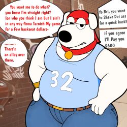 brian_griffin canine chubby chubby_anthro chubby_male clothed family_guy furry paying thug yifforroarts