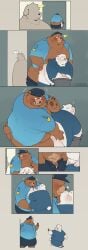 2025 absurd_res after_sex anal anthro ass bear belly big_belly blush bodily_fluids bottomwear bottomwear_down brown_bear brown_body brown_fur clothed clothing comic duo duo_focus fur genitals grizzly_bear group hi_res kemono kissing male male/male male_penetrated male_penetrating_male mammal moobs multiple_scenes nipples open_clothing open_shirt open_topwear outside overweight overweight_male pants pants_down partially_clothed polar_bear police police_hat quanjiang question_mark sex shirt surprised sweat topwear ursine