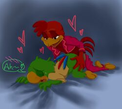 2boys anal avian blush cute disney gay heart jose_carioca male male_only panchito_pistoles the_three_caballeros yaoi