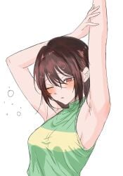 armpit_fetish armpits artist_request chara clothed female_chara presenting_armpit undertale undertale_(series) virgin_killer_sweater