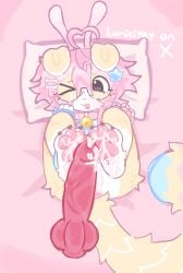 aiko_(lumieiyay) canine canine_penis cub cum_on cum_on_feet cum_on_paws cun dog_girl feet female female_cub lumieiyay male/female pawpads paws penis penis_on_feet pink_hair puppygirl young younger_female