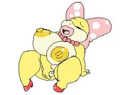 animated anthro big_breasts breasts female mario_(series) masturbation nintendo pdxyz pussy_juice_drip ribbon rubbing_pussy shortstack solo wendy_o._koopa