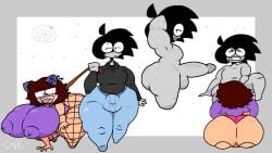 1boy 1boy1girl 1girl1boy 1girls1boy blowjob huge_ass huge_breasts huge_cock leash leash_and_collar leash_pull mikal_(sinktober) pet_play sink_(sinktober) sucking thick_thighs