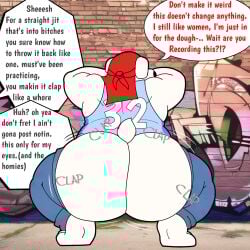 anthro big_ass big_butt brian_griffin canid canine canis chubby chubby_anthro chubby_male clapping_ass clapping_butt clapping_cheecks clapping_cheeks domestic_dog family_guy furry pants_down shaking shaking_ass shaking_butt thug twerking yifforroarts
