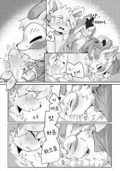 anthro balls bodily_fluids deer duo eisuke_art fabulous_beasts fellatio genital_fluids genitals hi_res horn lagomorph leporid male male/male mammal mask multiple_scenes oral penile penis ping_koon precum rabbit sex sibuxiang_the_deer_(fabulous_beasts) tuye_(fabulous_beasts)