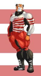 abs biceps feline male muscles muscular muscular_arms muscular_legs muscular_male muscular_thighs pecs tail tiger