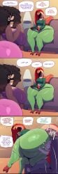 2girls ass_focus beatrisse_(trinity-fate62) big_ass elyssa_(trinity-fate62) facesitting furry scalie snoot_(trinity-fate62) tagme trinity-fate62