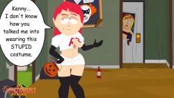 belly belly_button black_gloves breast_slip breasts carol_mccormick comedy_central gloves halloween halloween_costume jessie_(cosplay) jessie_(pokemon)_(cosplay) midriff miniskirt mtv no_panties_under_skirt paramount_pictures pokemon pokemon_(cosplay) questionable_(artist) south_park viacom