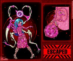 alien almost_naked balls balls_expansion big_balls blue_hair body_invasion chastity chastity_cage chastity_device creative_chastity cyan_hair femboy full_body hornyfudge huge_balls hyper hyper_balls light_skin living_clothes male male_only male_urethral_insertion original original_character original_characters otoko_no_ko oversized_balls penile_urethral_insertion penis possessed possession red_eyes science_fiction sissy slime_monster sounding standing urethral_insertion xray_view