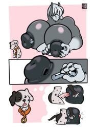 3:4 5_fingers anthro big_breasts big_nipples breasts canid canine canis collar dalmatian domestic_dog duo equid equine female fingers floppy_ears freckles_(artist) genitals horse huge_breasts huge_nipples humanoid_genitalia humanoid_penis hyper hyper_nipples lunares_(freckles) male male/female mammal nipple_fetish nipple_penetration nipple_piercing nipple_play nipples penetration penis piercing sex tail