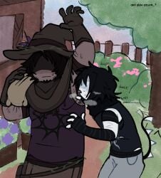 1boy ambiguous_gender armpit_sniffing awkward azure_(forsaken) forsaken_(roblox) male male/other musk nonbinary roblox roblox_game robloxian self_upload tagme tagme_(artist) two_time_(forsaken) yaoi
