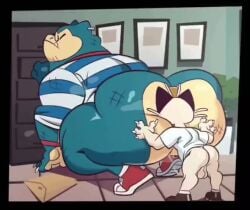 big_butt big_sub butt_crack fart fart_edit fart_fetish fart_sex fart_without_cloud farting farting_while_penetrated farts fat_ass fat_man gay_sex generation_1_pokemon male/male meowth meowth_(pokemon) nintendo pokemon pokemon_(species) sex small_dom snorlax snorlax_(pokemon) tagme trashtoonz video