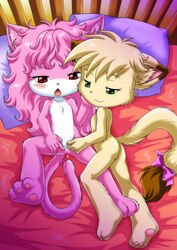 2girls annie_(little_tails) april_(little_tails) bbmbbf feline furry little_tails palcomix pink_hair tagme