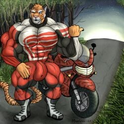 abs biceps bulge feline male muscles muscular muscular_arms muscular_legs muscular_male muscular_thighs pecs tail tiger