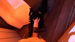 big_breasts big_penis black_body blonde_hair faceless_male furry furry_female male scp-1471 scp-1471-a scp-1471-a_(da.nilkaz) scp_foundation sejoo wolf wolf_girl wow