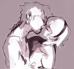 dave_strider homestuck human incest incest_(lore) kissing rose_lalonde suggestive tagme