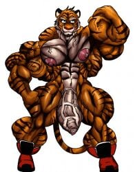 abs biceps feline male male_only muscles muscular muscular_arms muscular_legs muscular_male muscular_thighs pecs penis tail tiger