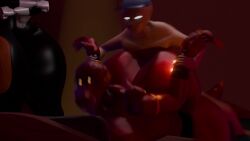 anal anal_sex back_view backshots big_breasts big_penis bigger_female crocodile fnaf glasses hard_on hard_sex hardcore naked no_sound old_man_consequences_(fnaf) old_woman_consequences_(fnaf) on_bed red_skin tagme video