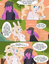 1boy 1girls apinkgrape breasts christopher_(qbix) female male neko-eclipse17 nude stephanie_glamor tagme