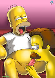 20th_century_fox 2boys bbmbbf blowjob boner bottomless brown_hair cheating_husband cmnm cock_gobble cock_hungry cum_hungry cum_in_mouth erection eyes_half_open fellatio fox_corporation gay giving_head glasses going_down_on hand_on_balls homer_simpson kneeling_oral_position knob_polishing looking_at_penis looking_down looking_pleasured male_only mouth_full_of_cock mouth_full_of_cum mouth_open mouthful mustache ned_flanders nude oral_sex orgasm_face orgasm_from_oral palcomix penis_in_mouth pink_penis rear_deliveries sitting spread_legs sucking_off tagme the_simpsons tongue_out topless yellow_skin