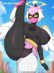 ai_generated angel brawl_stars breasts female female lily_(brawl_stars) lumilover222 nipples pussy thighs vertical_splits