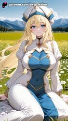 1girls 2025 ai_assisted ai_generated anime arm_support artist_name beach big_breasts big_breasts big_breasts big_chest blonde_hair blue_eyes blue_sky blush breast breasts breasts breasts bust busty chest cliff cloud cloudy_sky covered_navel day dress explicit female field goblin_slayer grass hat heart hi_res high_quality high_resolution highres horizon lake large_breasts long_hair long_sleeves looking_at_viewer mountain mountainous_horizon ocean on_grass on_ground outdoors palm_tree patreon patreon_username pond priestess_(goblin_slayer) river shore sitting sky skypassion smile solo stable_diffusion tree water watermark white_dress white_headwear windmill