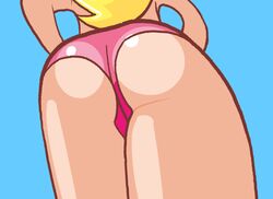 1girls animated ass back_view blonde_hair bubble_butt cameltoe catoblepas dat_ass female female_only large_ass mario_(series) nintendo panties pink_panties princess_peach rotoscoping run_cycle running super_mario_bros. wide_hips